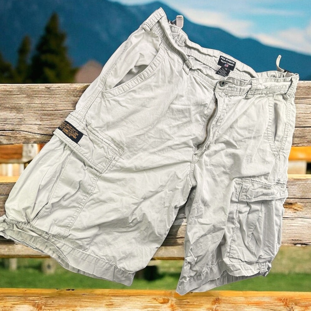 Vintage Polo Jeans Co Shorts Men 36 (34) Ralph Lauren Cargo Military Surplus